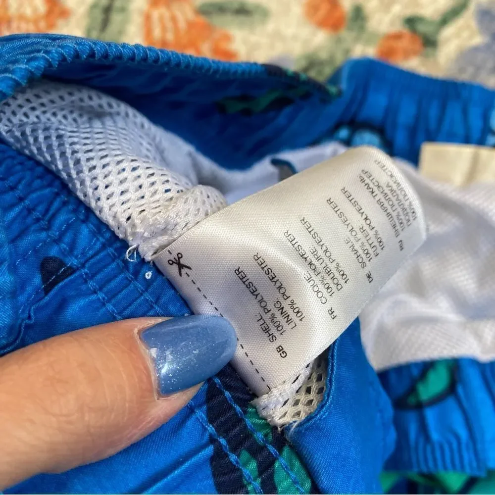 Island Passport Turtle Print Swim Trunks Size 4XL